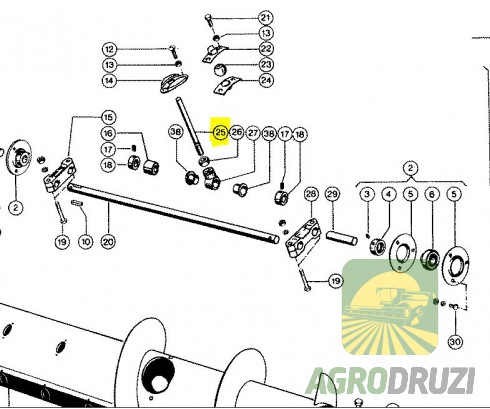Палець шнека 12x210mm Claas 676143
