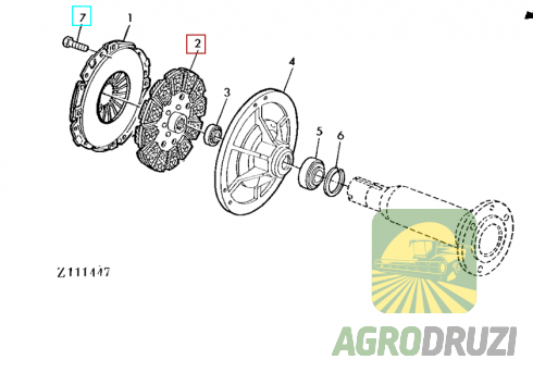 Диск зчеплення пелюстковий LUK 333019710 John Deere AZ36713