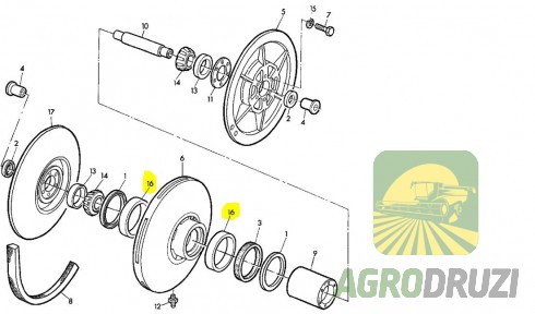 Втулка ходового варіатора Tarmo 126x141x50 JOHN DEERE  H23005