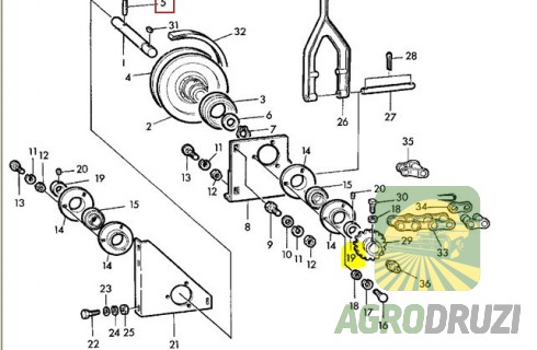 Зірочка жатки Z13 John Deere Z20101