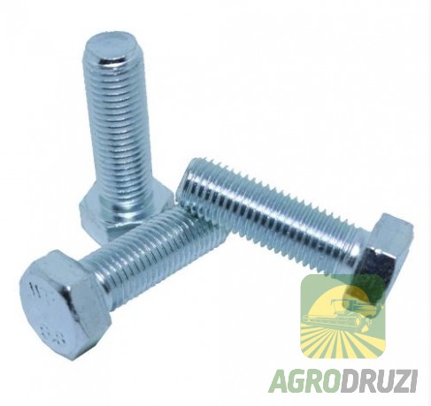 Болт M10x25 (шестигранна головка, повна різьба) міцність 8.8