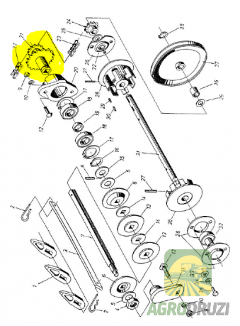 Зірочка подвійна Z15/Z28 Bolko Z-643 5643/63-025