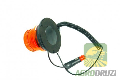 Проблисковий маячок для комбайнів та великогабаритних агрегатів 130x95mm (на магніт, 12-24V)