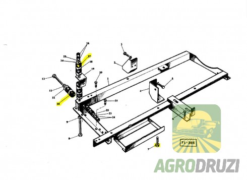 Подушка двигуна Perkins Massey Ferguson 413627M1