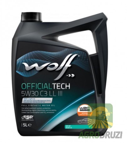 Масло моторне Wolf 5W30 C3 LL III Бельгія (5L)