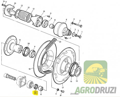 Сальник варіатора бітера 47.6x65.1x8mm SKF John Deere AN70684