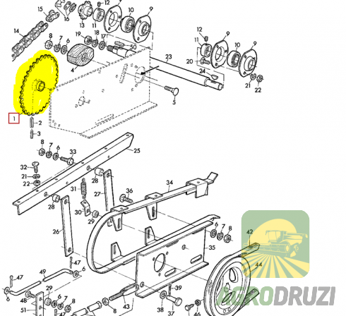 Зірочка Z56 d=30mm Tarmo John Deere AZ10494
