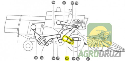 Ремінь 51X1815La GATES 702536  CLAAS