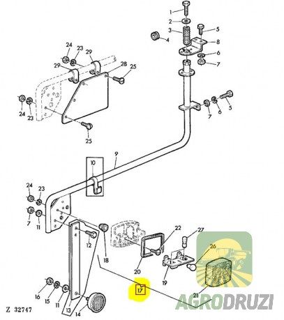 Фара задня права (плафон) John Deere AT43601