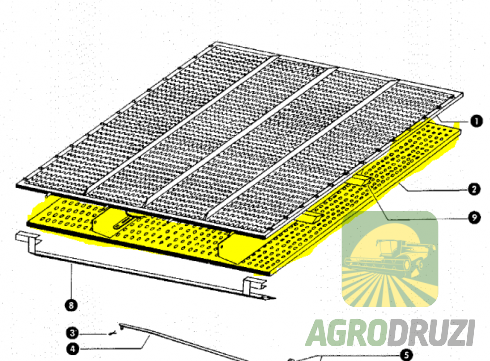 Сито решето з отворами 1130x1075 d=9mm Claas 653168 JAG