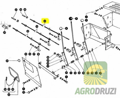 Трос включення жатки 3185mm CLAAS 740921