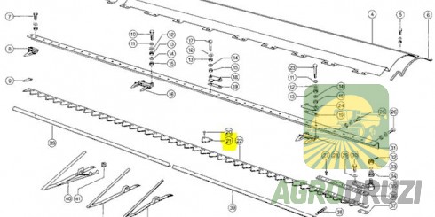 Сегмент ножа жатки (JAG) грубонасічений CLAAS 611203