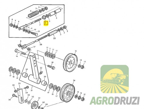 Втулка пластмасова мотовила JOHN DEERE Z31550