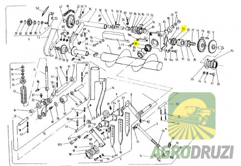 Шестерня на шліци Z15 (Аналог) 2010-060-109