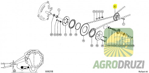 Зірочка подвійна Z15/22 CLAAS 819288
