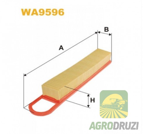 Фільтр повітряний прямокутний 494x85x56 Wix WA9596