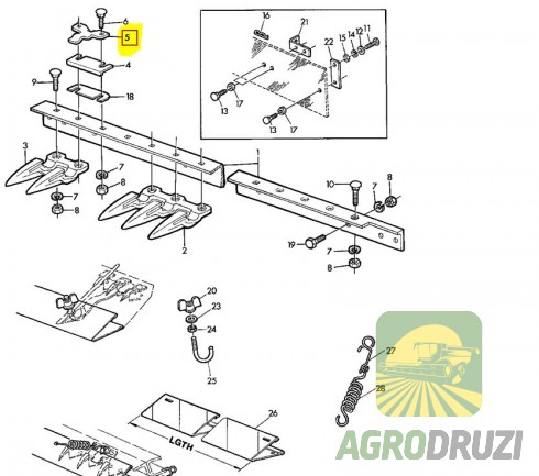 Прижим коси (JAG) John Deere Z32690