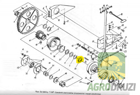 Сальник 30x47x7 муфти вигрузки Uszczelniacz 30x47x7 PN-81/M-86960