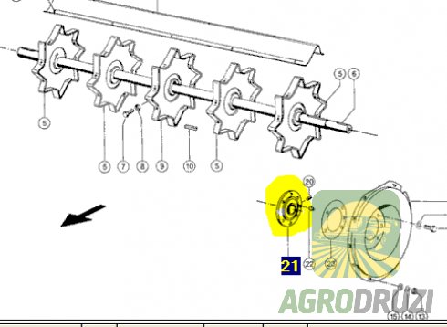 Корпус з підшипником JHB Claas 629423