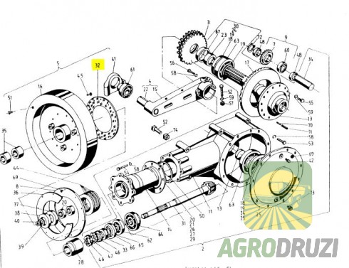 Накладка велика (за маховиком) (Аналог) Sipma 2023-040-102