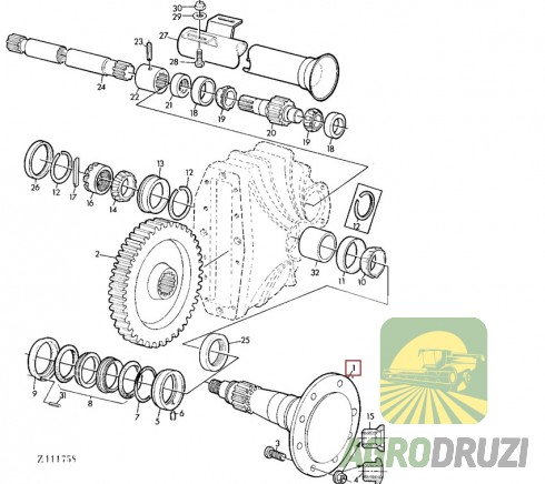 Ступиця переднього колеса John Deere Z11791