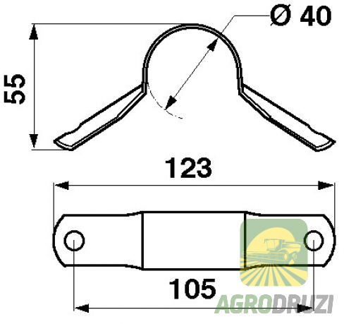 Кріплення мотовила металеве John Deere Z32191