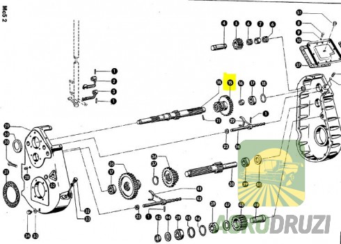 Шестерня коробки передач подвійна z21/34 (дрібні шліци) CLAAS 655419 JAG