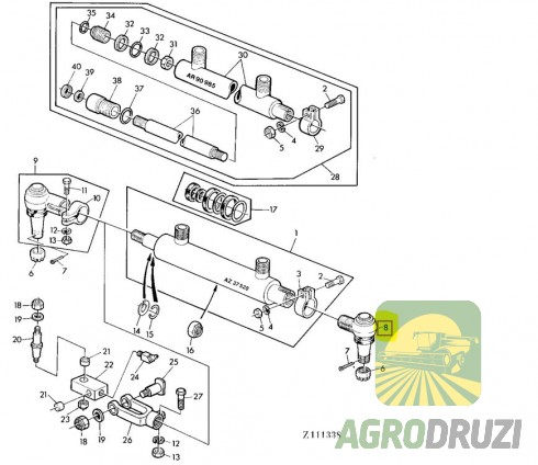 Накінечник рульового з різьбою John Deere AZ39038