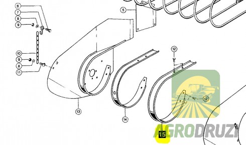Направляюча пружини підбирача 819164