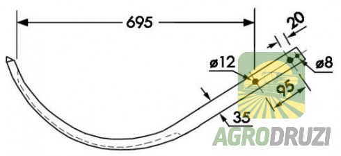 Голка прес-підбирача JAG CLAAS 812662