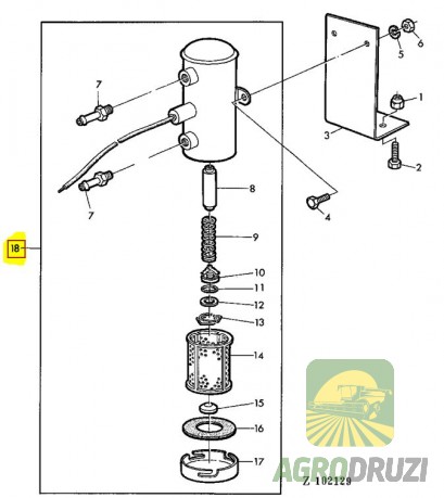 Помпа (насос) підкачки палива електрична JOHN DEERE AR67543