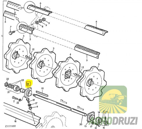 Корпус підшипника бітера, молотильного барабана John Deere Z10380