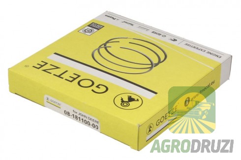 Кільця поршневі  Goetze двигун John Deere 3179D, 4239D/T, 6329D, 6359D/T DD11831