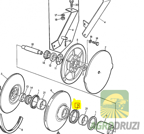 Ущільнення ходового варіатора John Deere Original AH14220