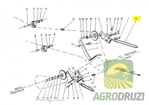 Пружина натяжна головного ланцюга (аналог) 089-000976-5.916