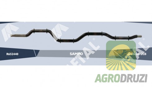 Вал соломотрясів передній  Kan metal d=28mm L=1245mm Sampo, MF