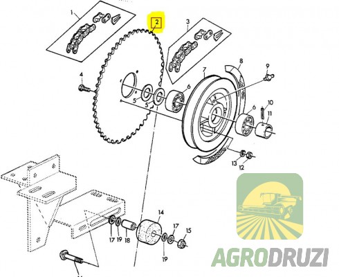Зірочка жатки Z68 (Tarmo) John Deere Z30701