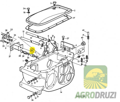 Накінечник троса переключення передач John Deere AZ21471