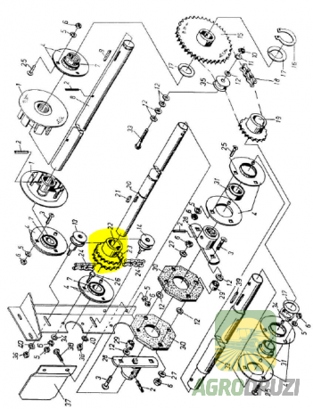 Зірочка подвійна Z15 Bolko Z-643 5643/30-033