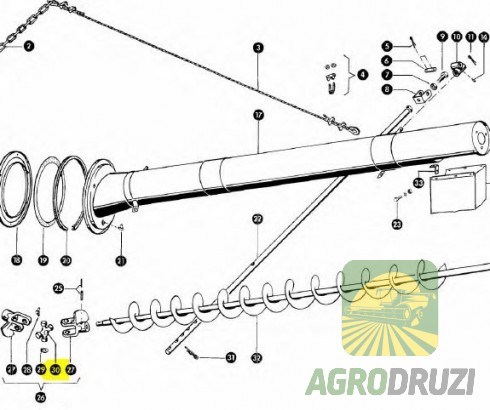 Хрестовина вигрузного шнека  18x48 CLAAS 785696