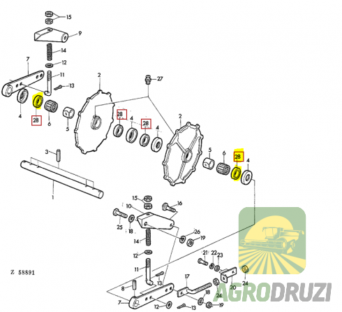 Манжет ущільнення 30x40x7mm John Deere