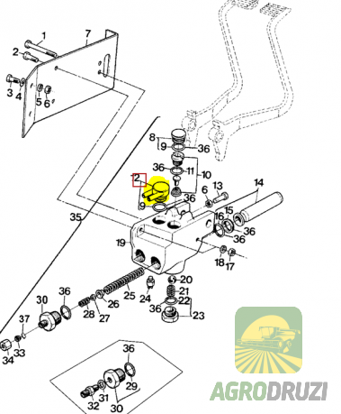 Кінцевик накінечник гальмівного циліндра John Deere Original AZ21028