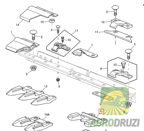 Зуб потрійний John Deere H213398