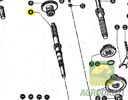 Вал коробки передач первинний L = 562mm 631617