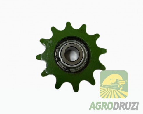 Зірочка натяжна з підшипником приводу соломотрясів Z12 крок 19.05 d=16mm