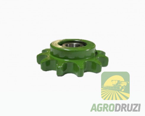 Зірочка натяжна з підшипником приводу соломотрясів Z12 крок 19.05 d=16mm