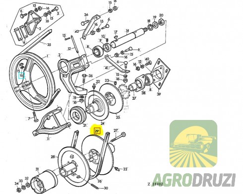 Тарілка варіатора вітру, жатки John Deere Z10081
