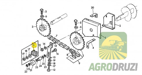 Натяжник ланцюга пластиковий John Deere Z20418