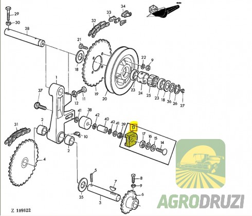Натяжник ланцюга пластиковий John Deere Z20418