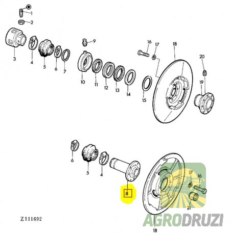 Ступиця варіатора молотарки John Deere Z10747